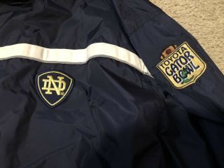 Team Issued Notre Dame Football Gator Bowl Jacket Xxl Adidas Fighting Irish 2