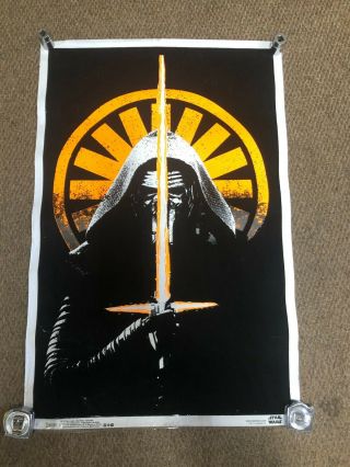 Star Wars Force Awakens Kylo Ren Poster 22 X 34 Black Light Glow Dark Side