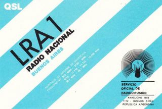 1992 Qsl: Radio Nacional,  Buenos Aires,  Argentina