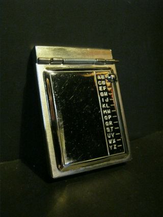 Antique - Chrome - Miniature - Pocket / Purse - Telephone Address Book -