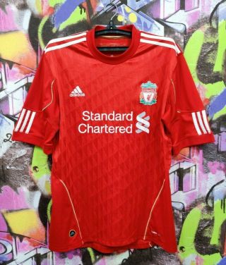 Liverpool England Reds Football Shirt Soccer Jersey Top Adidas 2010 Mens Size L