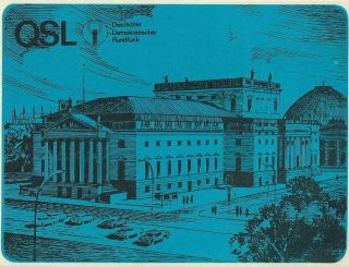 1973 Qsl: Berliner Rundfunk,  Berlin,  Ddr - East Germany (staatsoper,  Berlin)