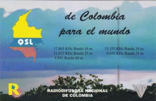 2001 Qsl: Radiodifusora Nacional,  Bogota,  Colombia