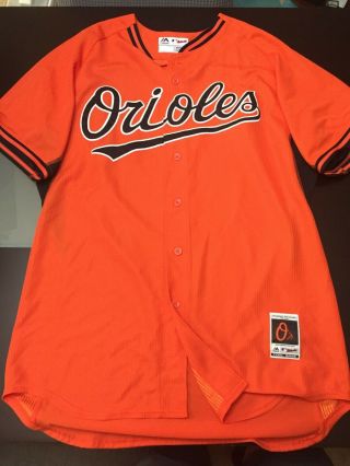 Baltimore Orioles Orange Baseball Jersey Majestic Cool Base Size 48 Mlb