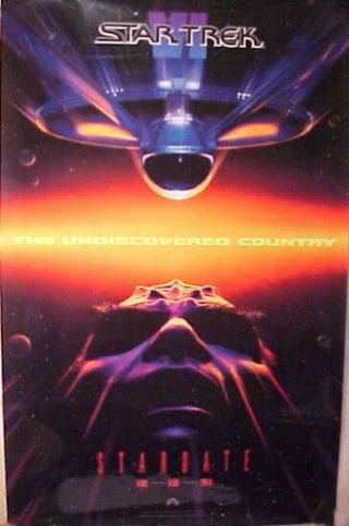 Star Trek Vi The Undiscovered Country Advance Movie Poster Laminated Rolled 1991