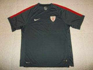 Sewn Ac Athletic Bilbao Nike Authentic Soccer Jersey Mens Xl Italy Spain