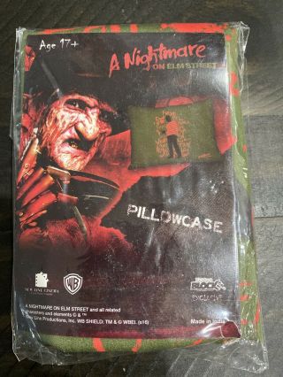 Nightmare On Elm Street A Freddy Pillow Case Horror Block Exclusive 28x14