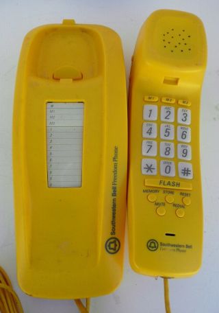 Vintage Southwestern Bell Yellow Freedom Phone Corded 3