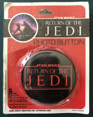 Star Wars 1983 Return Of The Jedi Movie Photo Button Vintage