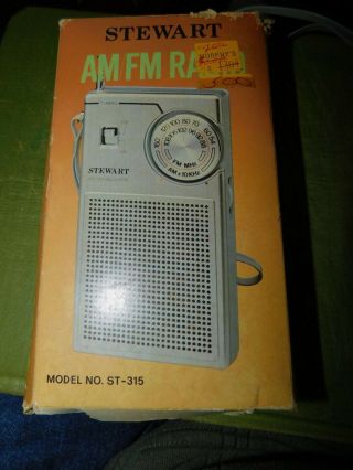 Stewart St - 315 Vintage Portable Am Fm Transistor Radio -