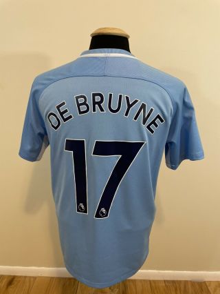 Nike Dri Fit Manchester City Kevin De Bruyne Soccer Jersey Mens Size Medium 2017