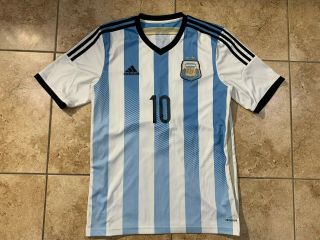 Lionel Messi 2014 Adidas Argentina Home Jersey Size Mens Large L