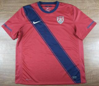 Nike Dri Fit Team Usa National Soccer Jersey Mens Size Xl Red/blue