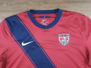 Nike Dri Fit Team USA National Soccer Jersey Mens Size XL Red/Blue 2