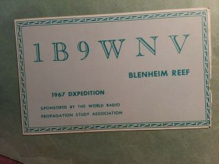 Don Miller - Blenheim Reef - 1967 - Dxpedition - 1b9wnv - Qsl