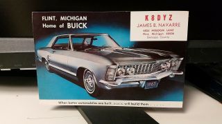 Amateur Ham Radio Qsl Postcard K8dyz Buick James B.  Navarre 1975 Flint Michigan