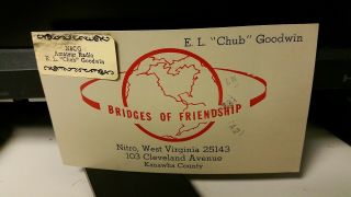 Amateur Ham Radio Qsl Postcard N8cg E.  L.  Goodwin 1981 Nitro West Virginia