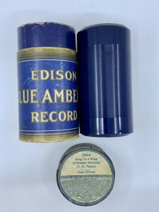 Edison Blue Amberol Cylinder 2924 “sing Us A Song Of Bonnie Scotland”