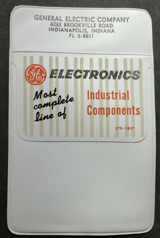 Vintage General Electric Ge Electronics Pocket Pouch Pen Organizer Indianapolis