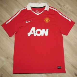 Manchester United 2010 Home Red Nike Jersey L Men 2011 Blank