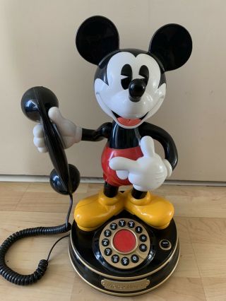 Vintage 1997 Disney Mickey Mouse Talking Telephone Animated Cond
