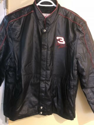 Vintage Dale Earnhardt " The Intimidator " Leather Jacket Chase Authentics Sz Xl