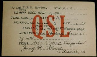 1925 Radio Qsl Card - Generic - Albury,  Victoria,  Australia - Ham Radio