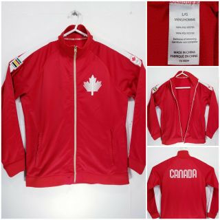 Hudsons Bay Company Team Canada Mens Large Track Jacket Full Zip Red