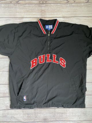 Chicago Bulls Starter Vintage 1990s Shooting Shirt Warm Up Jacket Extra Large Xl
