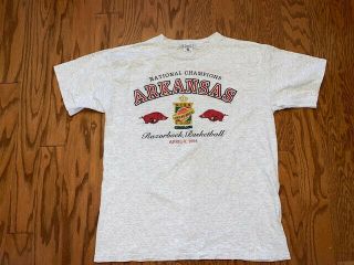 Vintage 1994 Arkansas Razorback Basketball National Championship 90s T Shirt