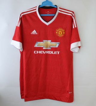 Manchester United 2015/2016 Home Football Shirt Jersey Adidas Size L