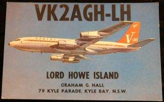 1964 Radio Qsl Card - Vk2agh - Lh - Lord Howe Island,  N.  S.  W. ,  Australia - Ham Radio