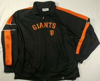 Majestic Full Zip Front San Francisco Giants Warm Up Jacket Men 
