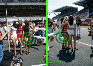 2 Racing 35mm Slides F1 77 Porsche Pits Girls 1993 Le Mans 24 Hours