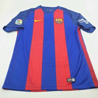 2016 - 17 Nike FC Barcelona Men ' s Soccer Home Jersey medium Barca La Liga 2