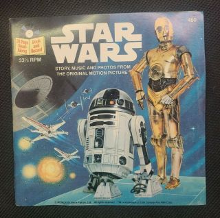 Vintage " Star Wars " Read - Along Book & Record Set.  1979