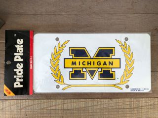 Vintage University Of Michigan Vanity Pride License Plate Made In Usa Vinyl