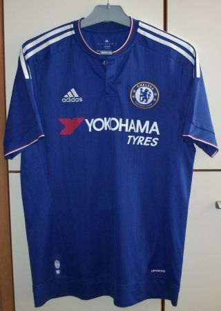 Chelsea 2015/2016 Home Football Shirt Jersey Adidas Size M