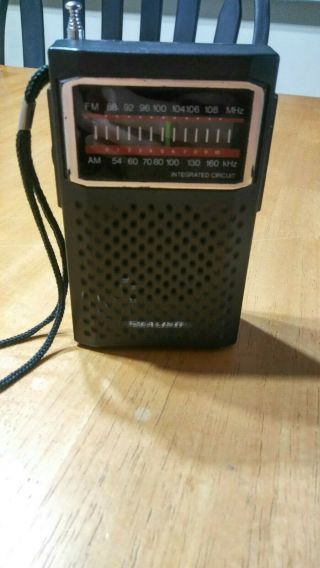 Realistic Am/fm Transistor Radio Model 12 - 634 By Radio Shack - Vintage Work