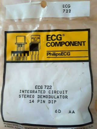 Ecg722 Integrated Circuit Repl Nte722 P