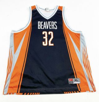 Nike Team Oregon State Beavers Basketball Jersey Mens Xl Black Orange