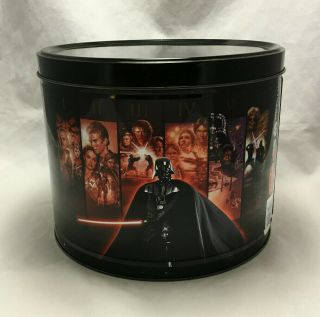 Star Wars Limited Edition Empty Popcorn Tin - Darth Vader Ep.  I Ii Iii Iv V Vi