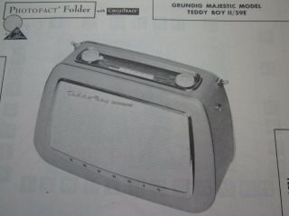 Grundig Majestic Teddy Boy Ii / 59e Shortwave Radio Receiver Photofact