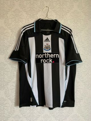 Newcastle United Home Football Shirt 2007 2009 Soccer Jersey Adidas Size L
