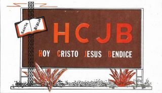 1969 Qsl: Radio Hcjb,  The Voice Of The Andes,  Quito,  Ecuador