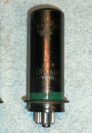 Jan/crc 6l6 / Vt - 115 Metal Tube.  Rca - Made Ca.  1943,  Hickok - @ 105 (l57)