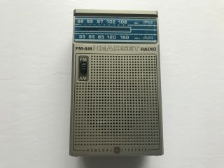 Vintage General Electric Fm Am Transistor Radio Model 7 - 1150b -