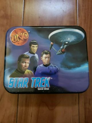 Star Trek Uno Game - Special Edition - By Mattel In Collector Tin -