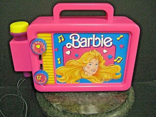 Vintage Mattel Barbie Portable Am/fm Radio With Microphone Amp