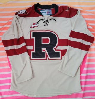 Vintage Sewn Rare Red Deer Rebels Hockey Jersey Whl Chl Nhl Ahl Medium Authentic